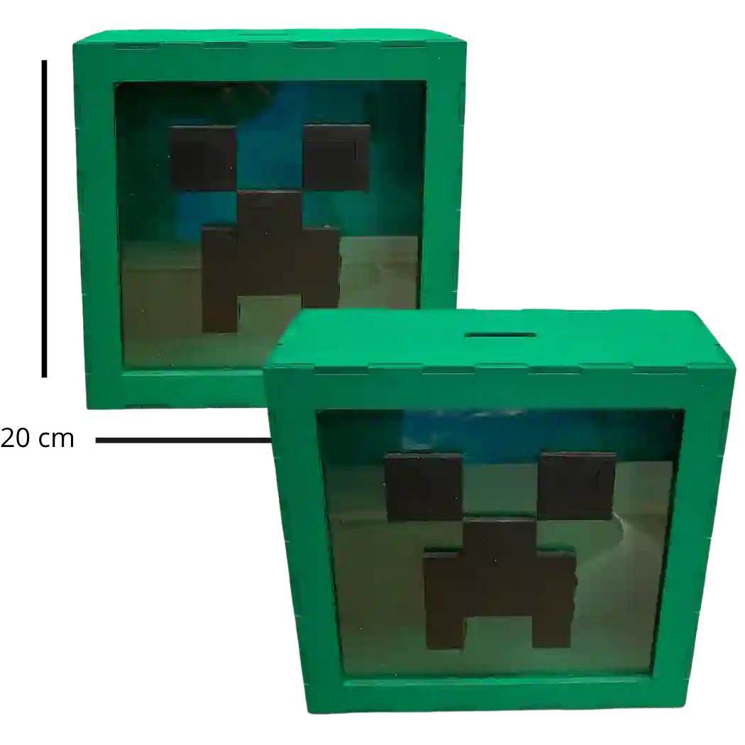Caja alcancía Minecraft Creeper