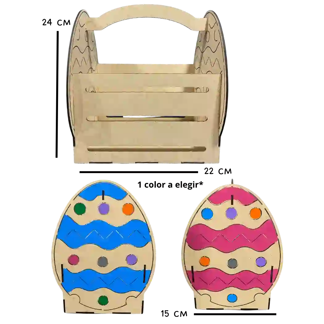 Canasta de Pascua con forma de huevo