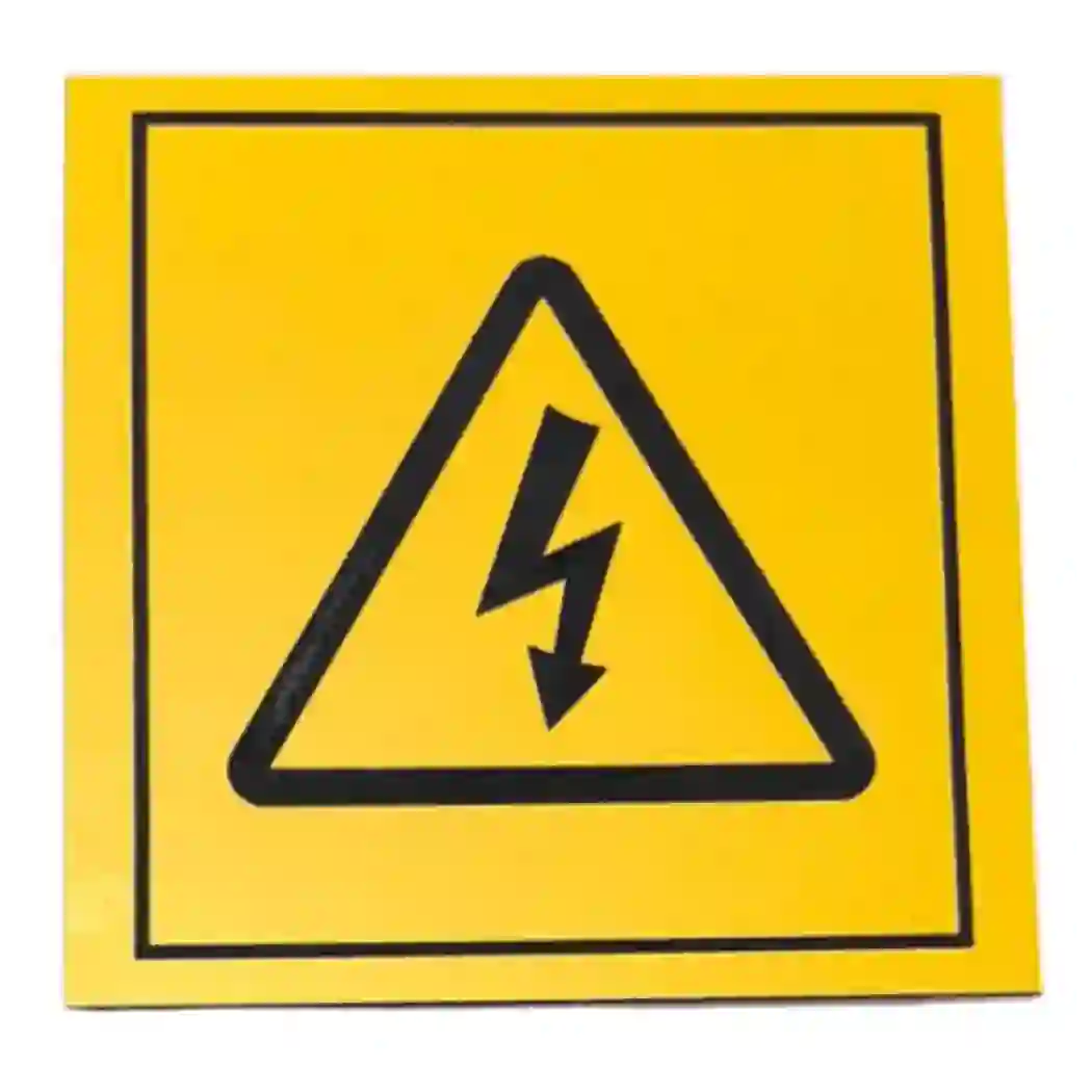 Letrero de advertencia riesgo eléctrico