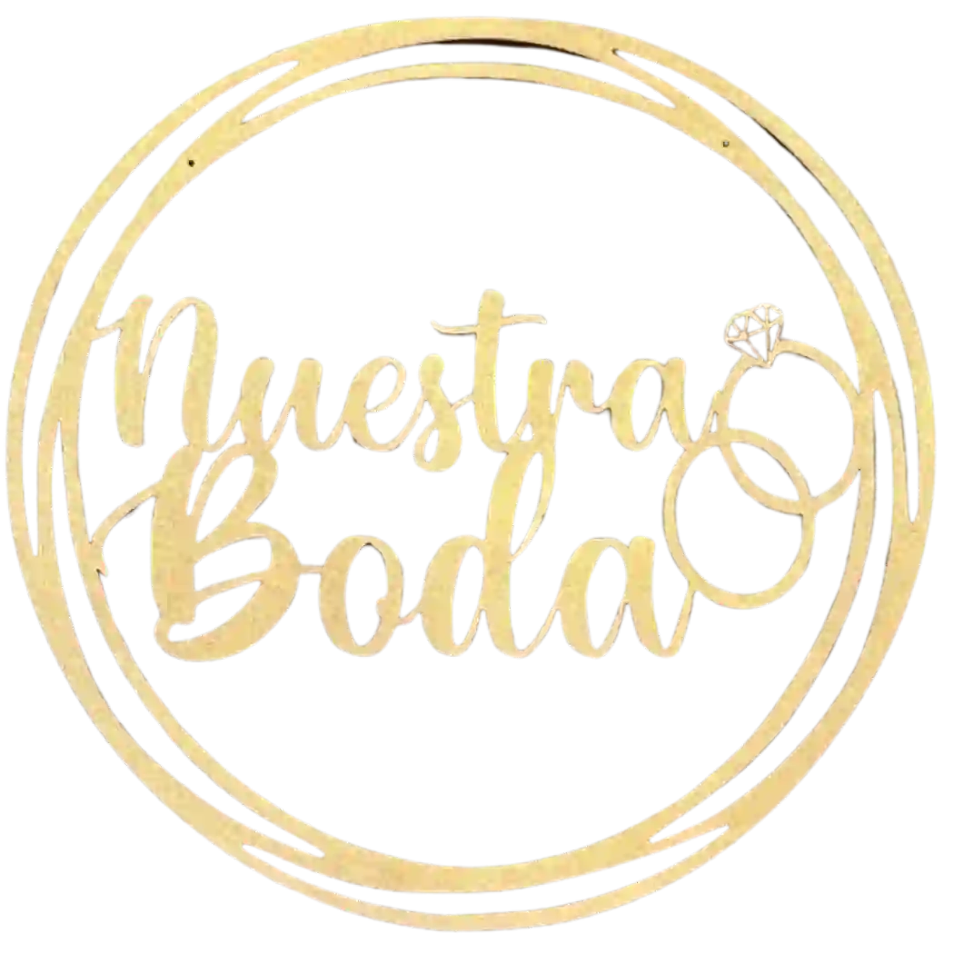 Letrero circular boda