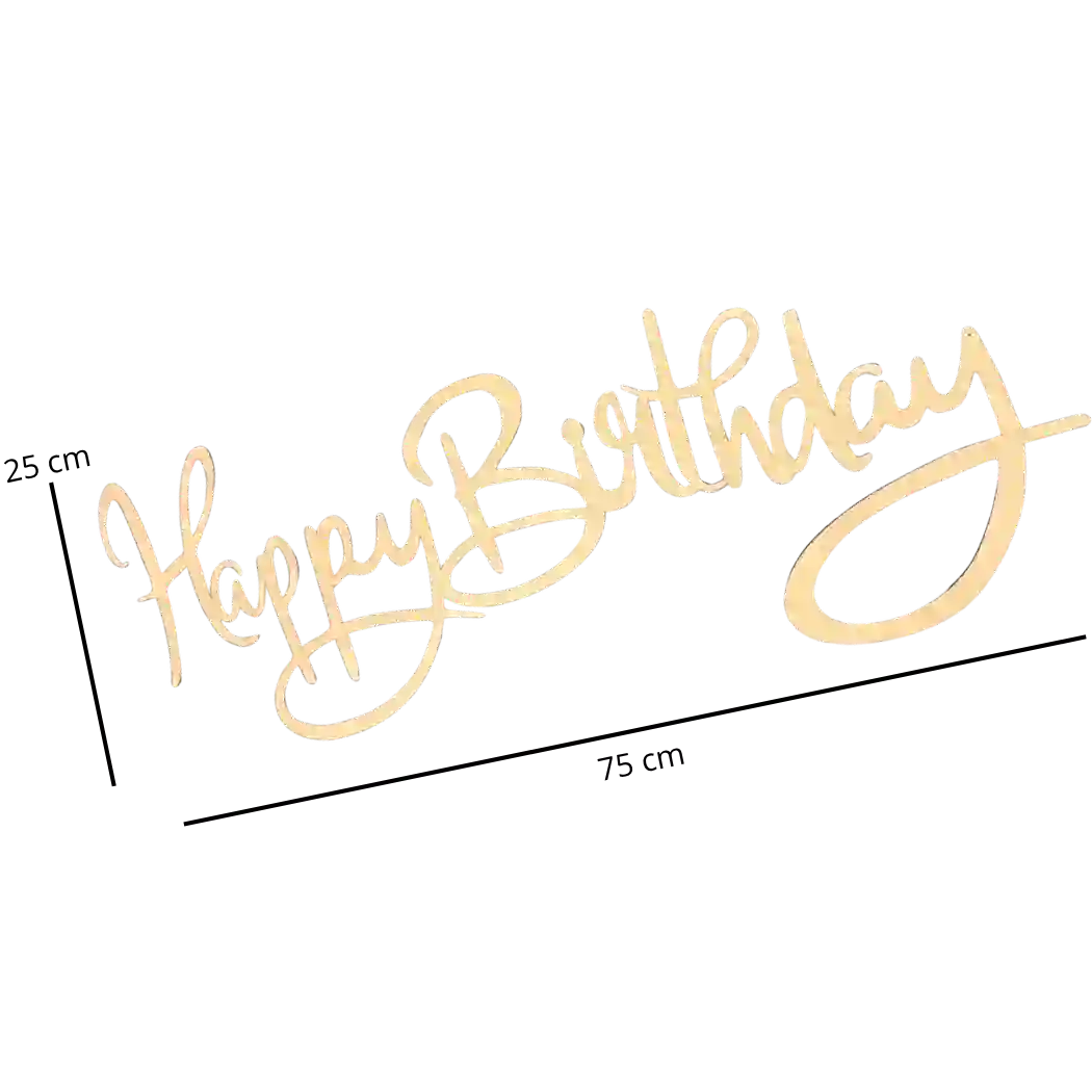 Letrero Happy Birthday grande