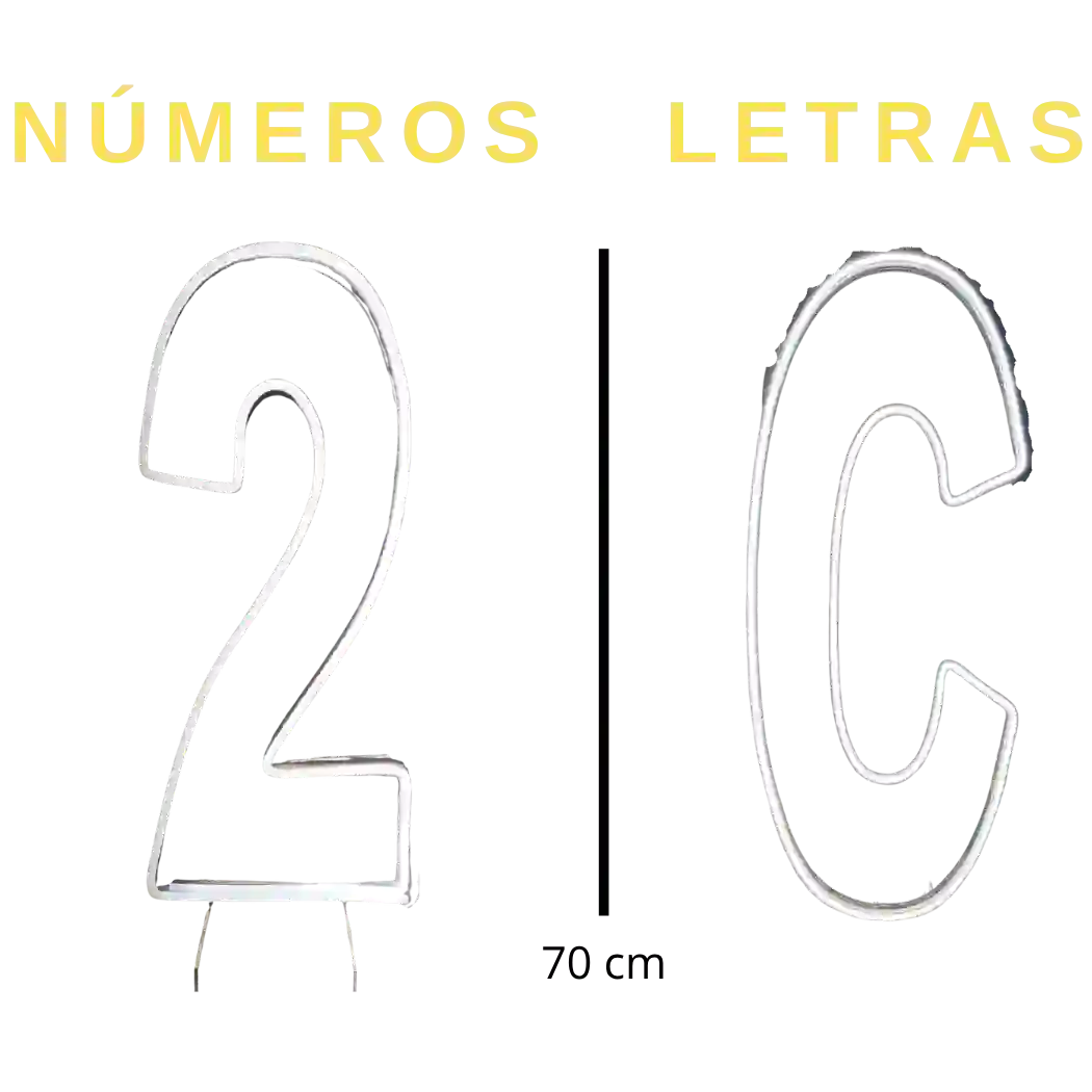 Números o letras con hoyos para colgarse